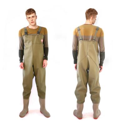 China Newbility Deep Water Antibacterial Chest Wader Durable Rubber Fly Fishing Waders for sale