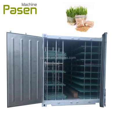 China food & Beverage Factory Farm Used Green Fodder Hydroponic Sprouting System Machine Green Growing Grass Making Machine for sale