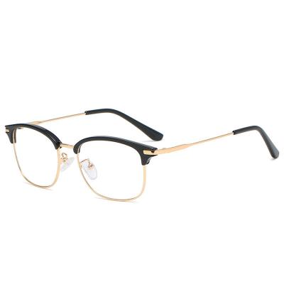 China 15 years experience the art glass frame myopia glass frame myopia optical glass frame decoration fashion trend literature retro hipster flat mirror for sale