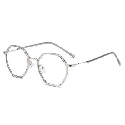 China 15 years experience myopia glasses frame can be equipped with retro round frame mirror radiation protection glass flat net red frame tp90 for sale