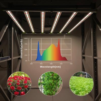 China Seed Starting Indoor Plant Lights Horticulture Light Full Spectrum 600w 1000w Foldable Led Grow Light Bar Lamps For Plants Breeding for sale