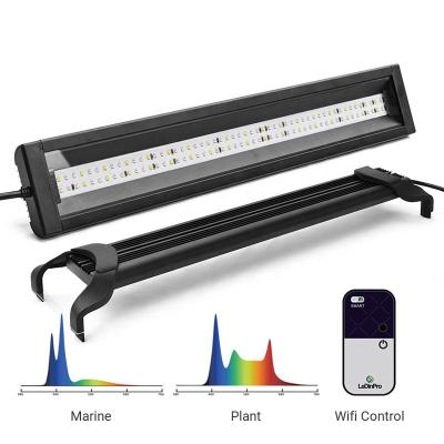 China APP intelligent control based app control 350mm/550mm/750mm/950mm/1150mm led aquarium light planted reef lighting for aquarium for sale