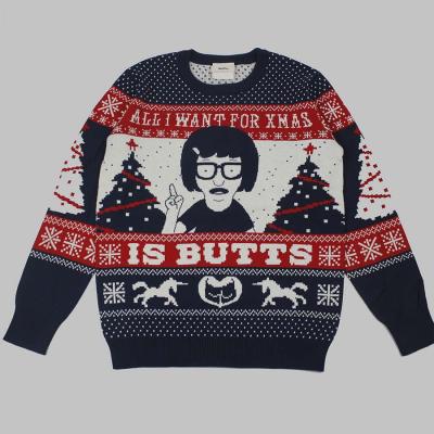 China Anti-Wrinkle Accept Custom Order OEM Jacquard Knitted Christmas Sweaters Manufacturer for sale