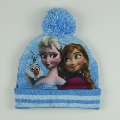 China OEM Design COMMON Custom LOGO Kids Hat Cartoon Knitted Print Beanie for sale