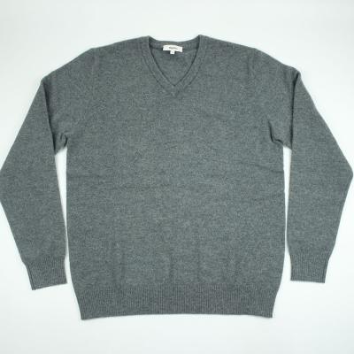 China Anti-wrinkle China factory OEM winter high quality luxury knit custom mens v neck pure cashmere sweater for sale