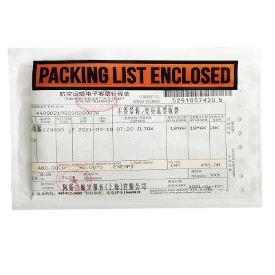 China Waterproof Eco-friendly Wholesales Self Adhesive Seal Packing List Enclosed LDPE Packing List Envelope for sale