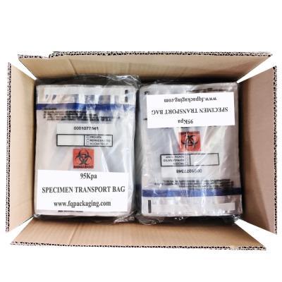 China Recyclable Clear Biohazard Specimen Bags Custom Medical Specimen Transport Bag for sale