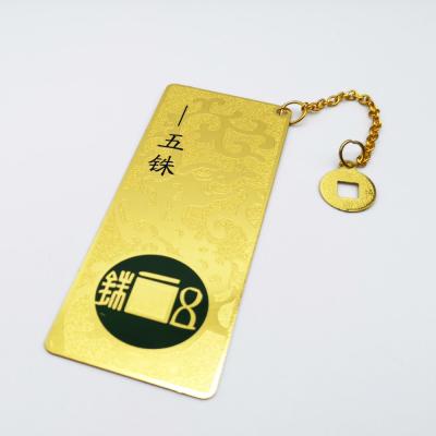 China China Customized Epola Metal Macrame Marker Die Stamped Brass Material Book Marker for sale