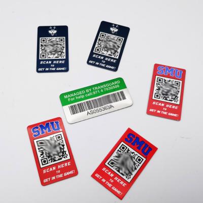 China Sale waterproof high quality metal barcode label qr code aluminum serial number label for custom label for sale