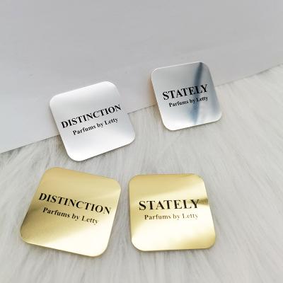 China Waterproof Custom Metal Stickers For Perfume Bottle for sale