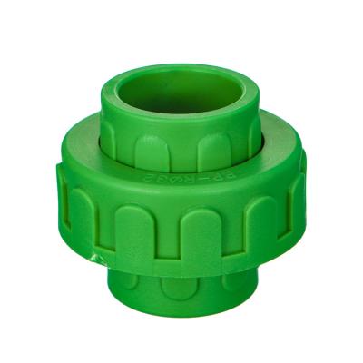 China IFAN Anti-Corrosion Hot Sale PPR Pipe Fittings Pure Green Color PPR Plastic Fitting PN25 Union for sale