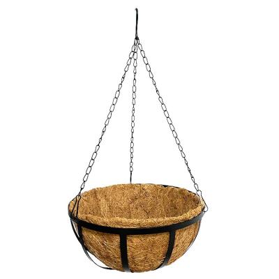 China Modern Cheap Decoration Garden Flower Pots Competitive Price Hanging Flower Pot With Iron Chain for sale