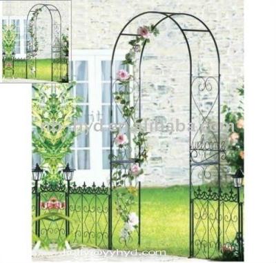 China 2021 Summer Modern Hot Sale Guaranteed Quality Iron Gate Garden Decoration Solar Light Arch for sale