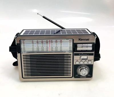 China Digital Display Digital FM Radio Kemai MD-515BT-S FM AM Switch 3 Band With Solar With Light Rechargeable Radio With USB SD TF MP3 Player for sale