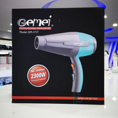 China Original PROGEMEI GEEMY GM1717 Foldable Professional Hair Dryer For Salon 3 Speed ​​Hair Dryer for sale