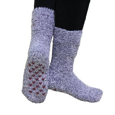 China Anti Bacterial Warm Crew Anti Slip Winter Fuzzy Socks for sale