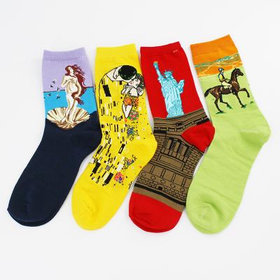 China Harajuku Cute Design Women Anti-Fault Famous Character Painting Socks for sale