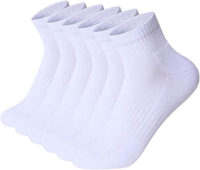 China Sustainable Performance Cotton Mens White Athletic Ankle Socks For Casual Sport for sale