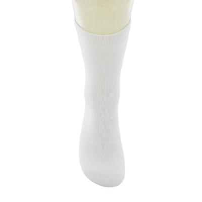 China Anti-Fault White Wholesale Sublimation Polyester Empty Socks for sale