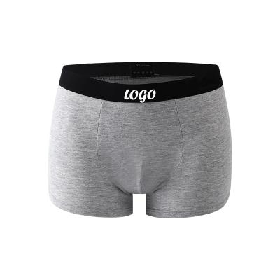 China Colorful Custom Logo Mens Cotton Breathable Underwear Breathable Boxer Briefs for sale