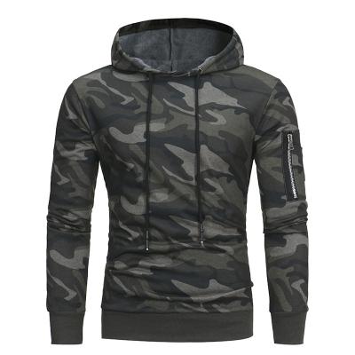 China Front Adjustable Drawstring Men Pullover Windproof Thick Hoodie 2022 Winter Long Sleeve Casual Oversized Camouflage QUICK DRY for sale