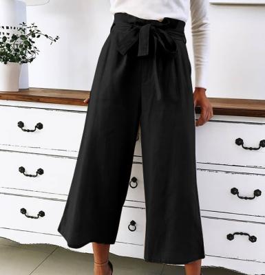 China 2022 New Arrival Viable Autumn Solid Color Plus Size Women Casual Full Length Loose Flare Pants for sale