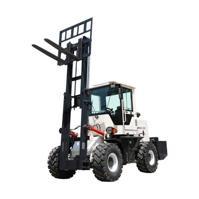 China Construction Material Stores 3.5t Forklift All Terrain Hydraulic Offroad Forklift Manufacturer for sale