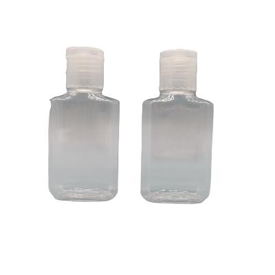 China Small Travel Packaging 60ml Clear Empty Plastic Pet Squeeze Personal Hand Cleaning Wash Bottle With Flip Top Cap for sale