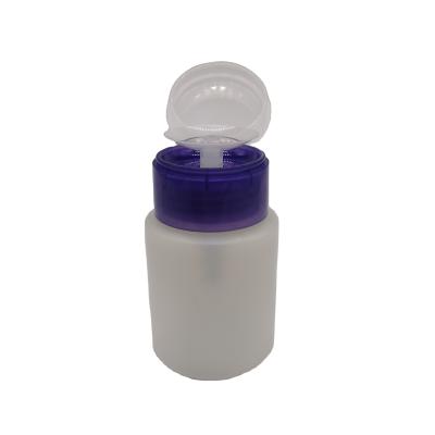 China Packaging Materials 100ML Nail Polish Remover Pump Dispenser Bottle Plastic Bottles With Spout for sale