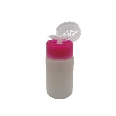 China Packaging Materials 80ML Nail Polish Remover Pump Dispenser Bottle Plastic Bottles With Spout for sale