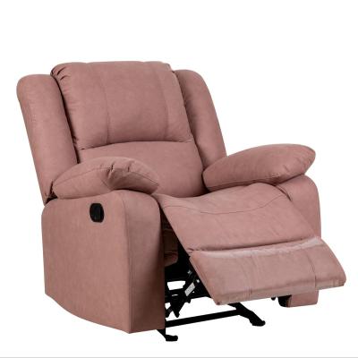 China Wholesale Custom Luxury Pink GLIDER Germany Recliner Sofa For Living Room Home Fabric Recliner Sofa for sale