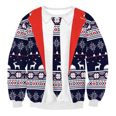 China Anti-Wrinkle Christmas Sweater Hip Hop Hoodie Long Sleeve Hooded Printing Sweatshirts For Men'S CARTOON Western Pullover Customize for sale