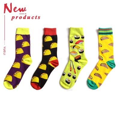 China Yueli Antibacterial Mens Cotton Socks, Happy Funny Dress Socks, Custom Wholesale Socks for sale