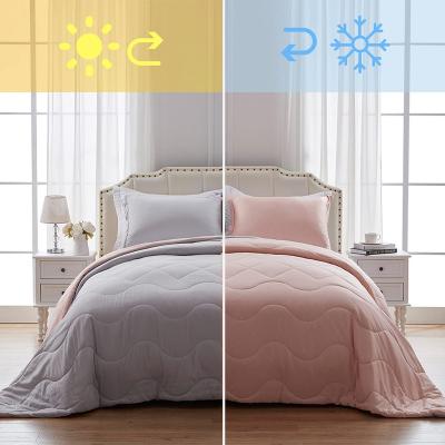 China Yuchun Warm&Cooling Anti-Static Quilt Set Alternate Bed Set Summer Cooling Blanket Lightweight Soft Quilt Set for sale