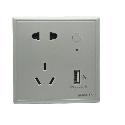 China Easy Installation Universal Hotel 86 Silver Wall Ccc For Plug Usb With Power Point for sale