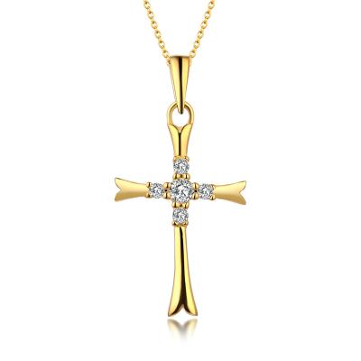 China CZ Sterling Silver Trendy Women's Zircon Pendant New Fashion OEM Design TRENDY Cross Gift Jewelry Custom Designs Daily Accepted for sale