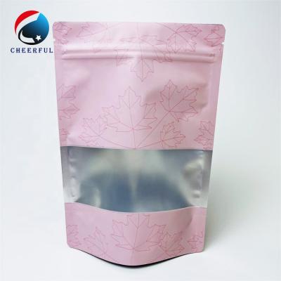 China Barrier Doy Pack Food Packaging Stand Up Pouch 200g Custom Logo Ziplock Aluminum Foil Peanut Butter Bags With Window for sale