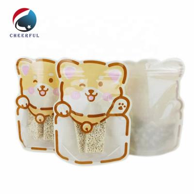 China Special Custom Heat Seal Shape Pouch Snack Mylar Bag Moisture Proof For Food Packaging Dry Cute Flower Shape Pouch Die Cutout for sale