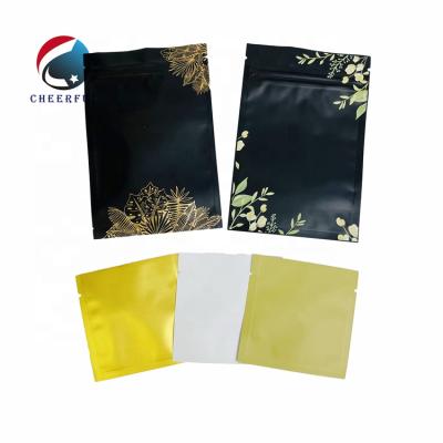 China Aluminized Recyclable Colorful Foil 3 Sides Sealed Flat Pouch Custom Printing Mylar Sample Sachet Bags For Coffee / Tea / Powder Oil for sale