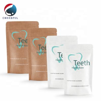 China Custom Food Grade Kraft Paper PLA Zipper Moisture Proof Holder Up Toothpaste Bag For Toothpaste Packaging for sale