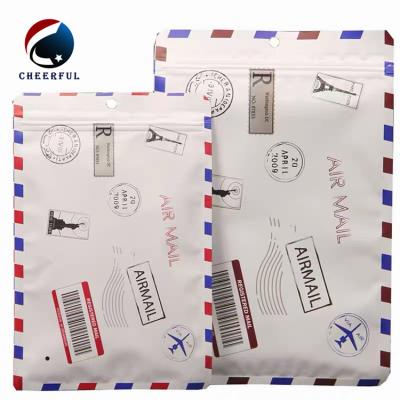 China Moisture Proof PVC CPE Zip Lock UV Printed Bag For Apparel Mailing Mailer Custom Poly Bag For Garment Socks Shoes Shipping for sale