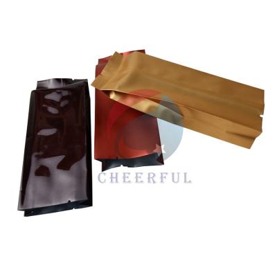 China Moisture Proof Heat Seal Candy Chocolate Energy Bar Packaging Aluminum Foil Side Gusset Plastic Teabag Bag for sale