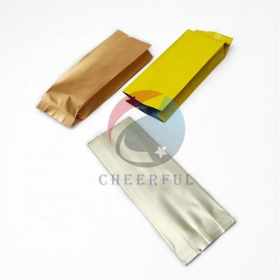 China Custom Logo Plastic Food Grade Mylar Moisture Proof Bags For Chocolate Bar Protein Bar Packaging Side Gusset Airtight Seal Packaging Tea Bag for sale