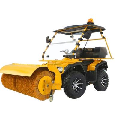 China Cultivate 4 Wheel Drive Small Tractor With Snow Blower Mounted Snow Blade Snow Plow Tractor for sale