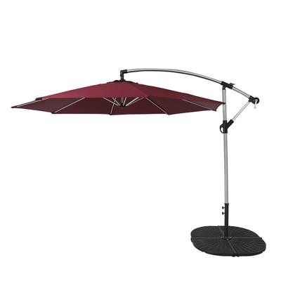 China Modern Outdoor Aluminum Waterproof Cantilever Patio Garden Restaurant 3M Sun Parasol Hanging Banana Umbrella for sale