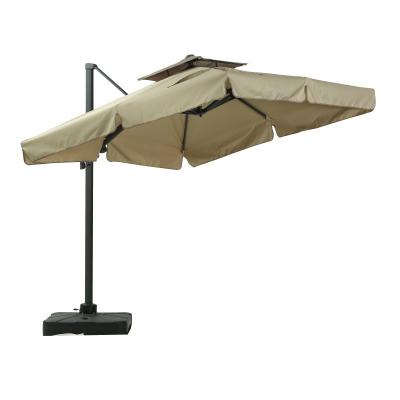 China Simple Top Roman Rainproof Sun Umbrella Reasonable Prices Parasol Good Quality Modern Rotating Outdoor Side Square Umbrella for sale