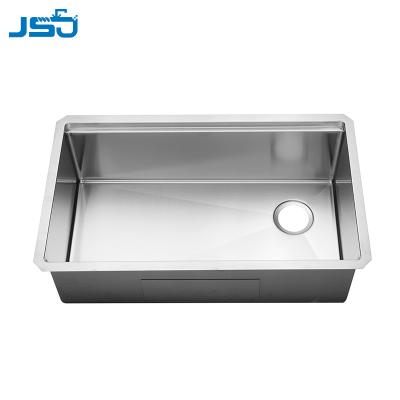 China Commercial Free Faucet Customized 304 Nano Handmade Single Bowl Stainless Steel Undermount Kitchen Sink for sale