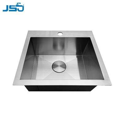 China Without Faucet Customized Size Nano 304 Stainless Steel Under Mount Handmade Farmhouse House Kitchen Sink for sale