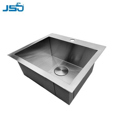 China Stainless Steel Single Bowl Single Bowl Faucet Modern Design Farmhouse Bedroom Rectangular Kitchen Sink With Topmount for sale