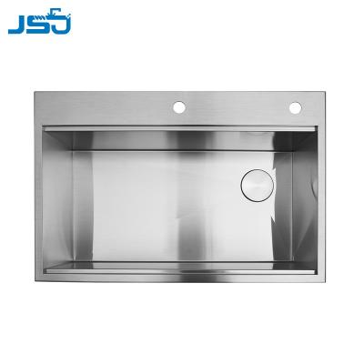 China Tapless Customized Nanotechnology Stainless Steel Workstations Large Handmade Kitchen Sinks for sale